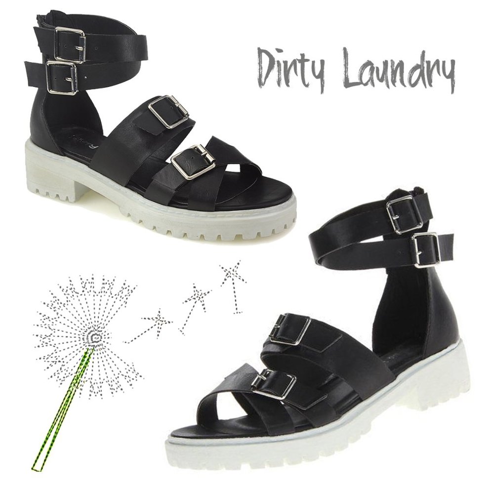 Dirty Laundry Black Lilybelle Sporty Sandals 7.5